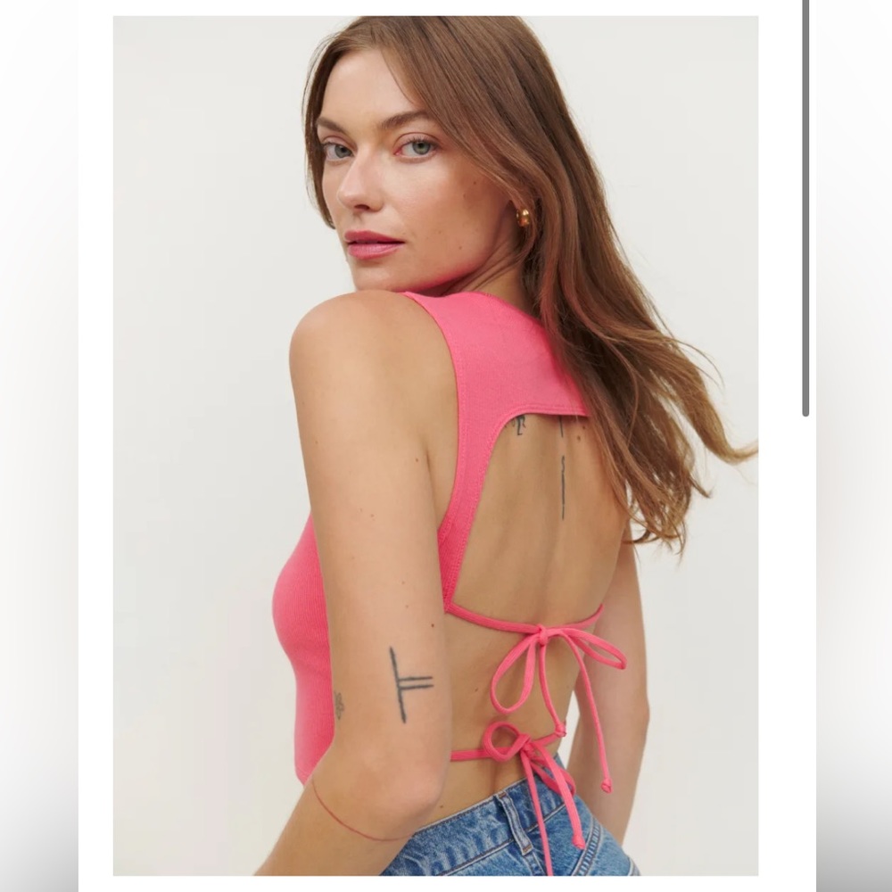 Reformation Raiden Knit Tank in Snapdragon size XS